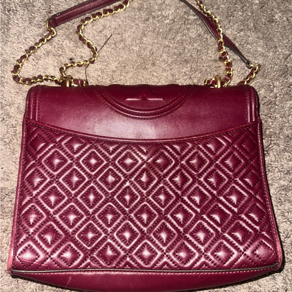 Quilted Burgundy Shoulder Bag